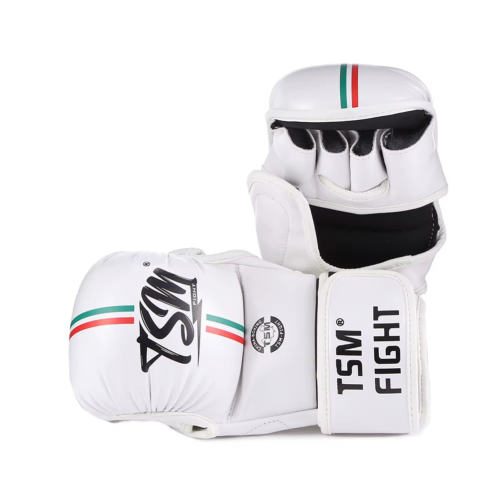Professional MMA Half - Finger Training Gloves, Half - Finger Sandbag Gloves, Muay Thai Training Gloves, Thick PU Boxing Gloves