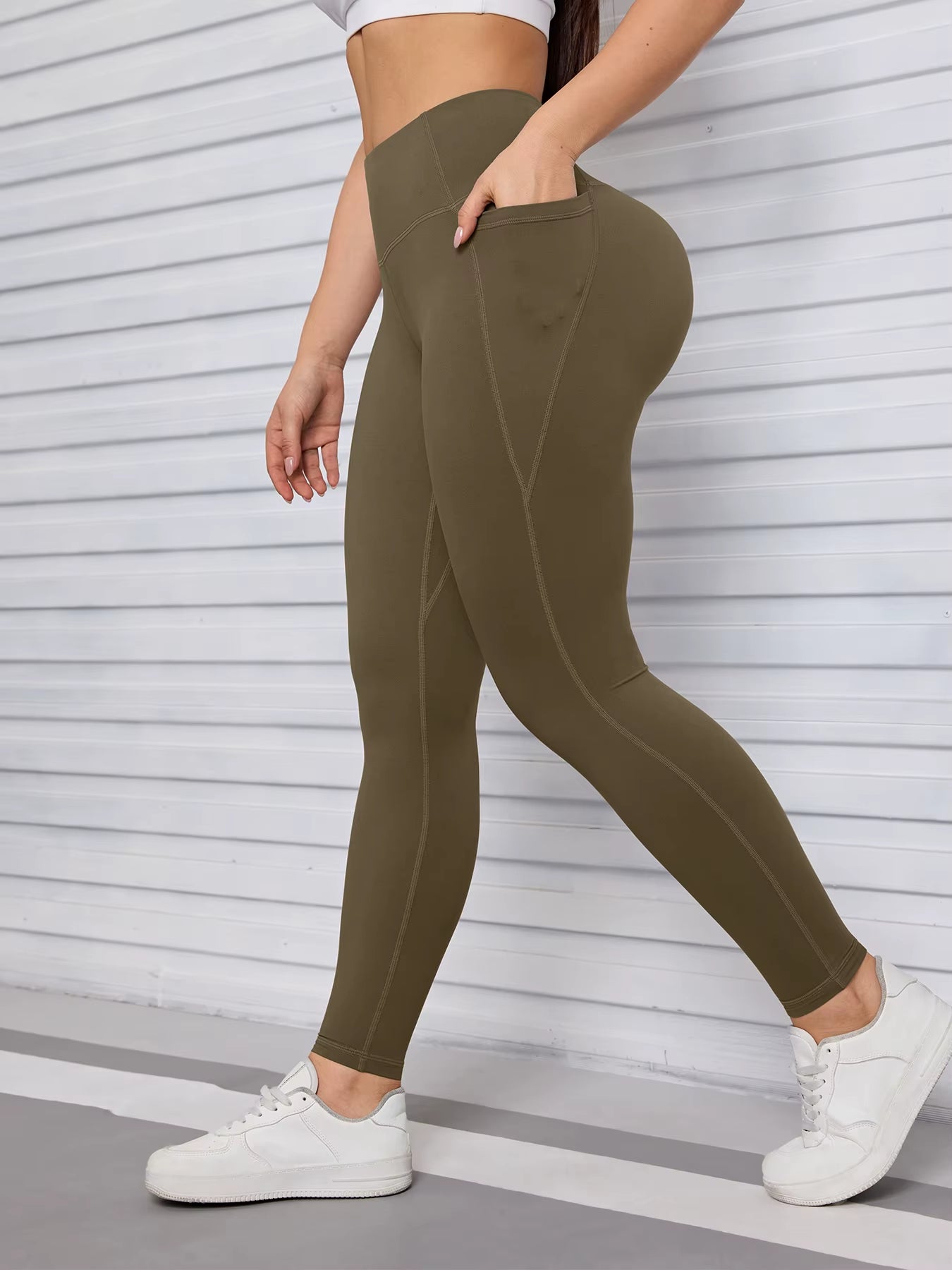 Pockets Fitness Gym Leggings Women Skinny Stretch Autumn Sport Leggings Women Casual Mallas Fashion Outdoors Pants