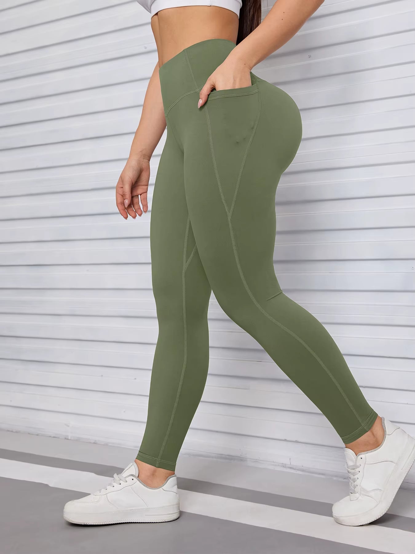 Pockets Fitness Gym Leggings Women Skinny Stretch Autumn Sport Leggings Women Casual Mallas Fashion Outdoors Pants