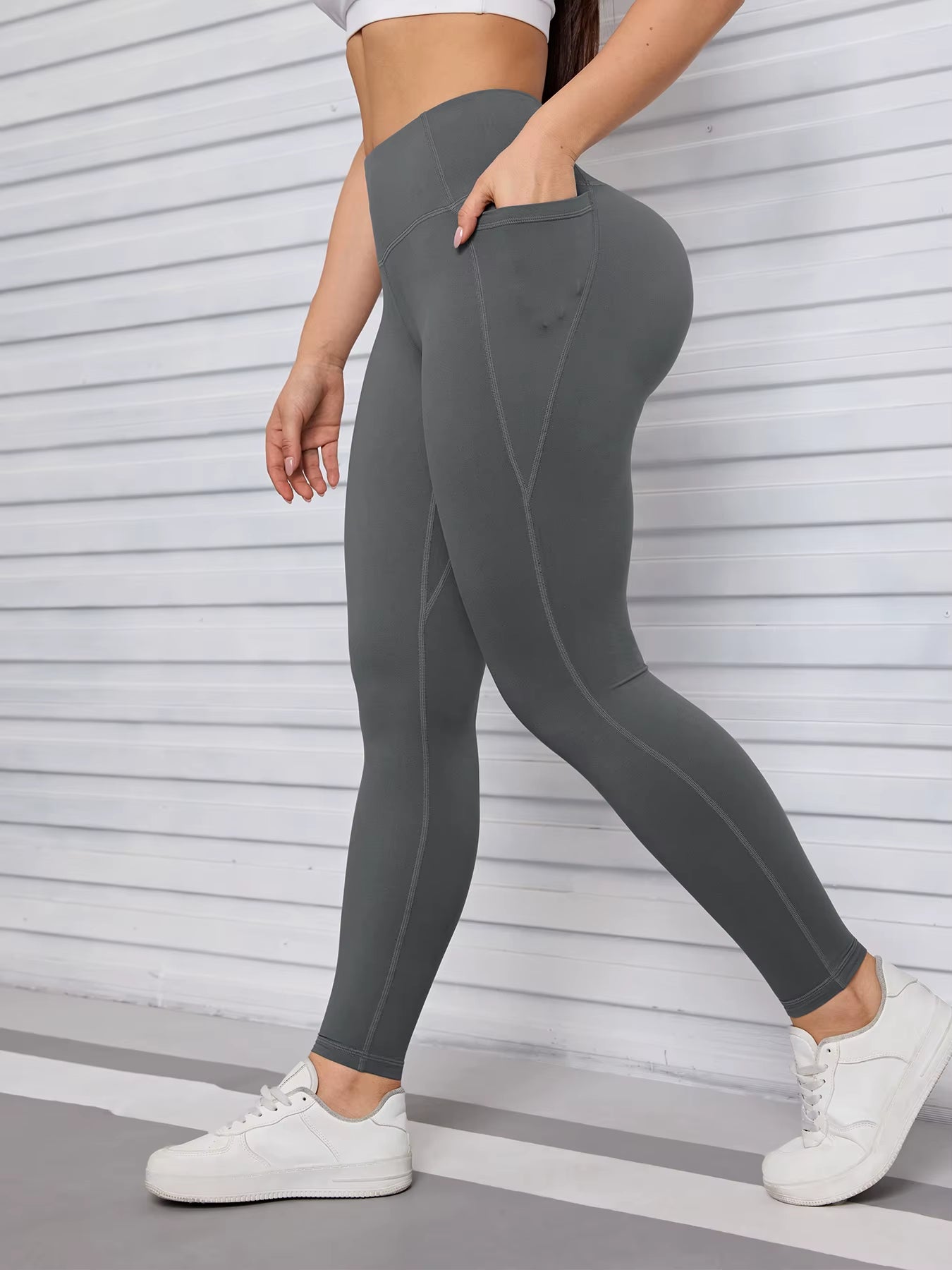 Pockets Fitness Gym Leggings Women Skinny Stretch Autumn Sport Leggings Women Casual Mallas Fashion Outdoors Pants