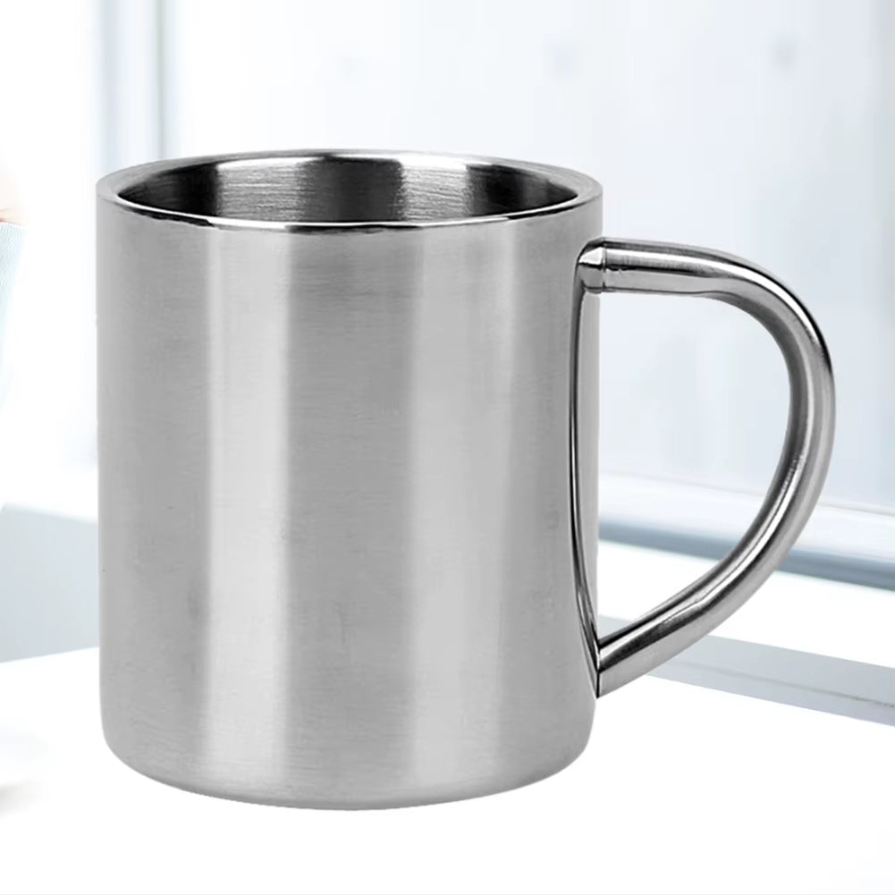 220ML Double Wall anti Scalding Coffee Mug Stainless Steel Insulated Drink Cup Steel Polishing Beer Tea Juice Drinking Cup 1-5PC