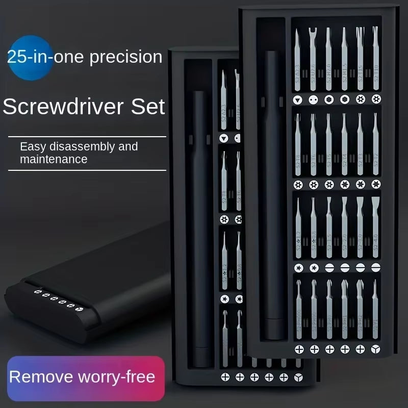 24-In-One Professional Repair Kit - Multi-Functional Precision Screwdriver Set for Mobile Phone and Tablet Disassembly