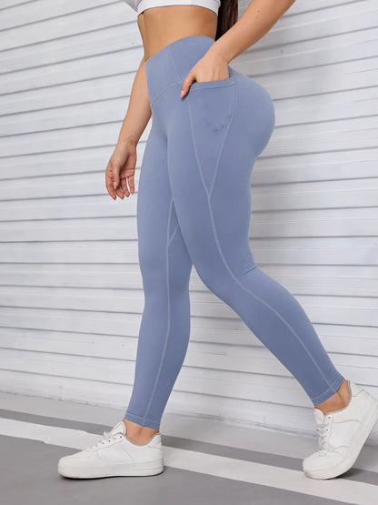 Pockets Fitness Gym Leggings Women Skinny Stretch Autumn Sport Leggings Women Casual Mallas Fashion Outdoors Pants