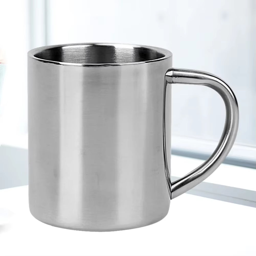 220ML Double Wall anti Scalding Coffee Mug Stainless Steel Insulated Drink Cup Steel Polishing Beer Tea Juice Drinking Cup 1-5PC