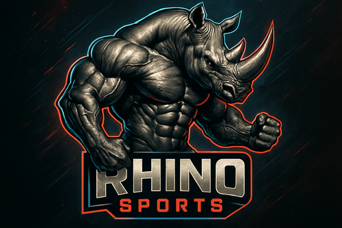 rhino sports muscular rhino